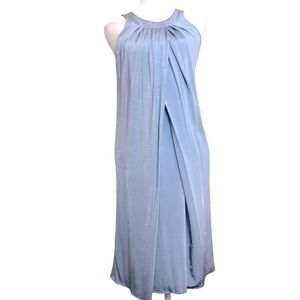Alpha Massimo‎ Rebecchi Viscose Pleated Sleeveless Light Blue MIDI
Dress 12